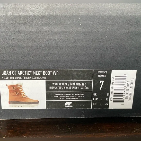 Women's Joan of Arctic Brown and white Winter Waterproof Boots - Picture 15 of 16